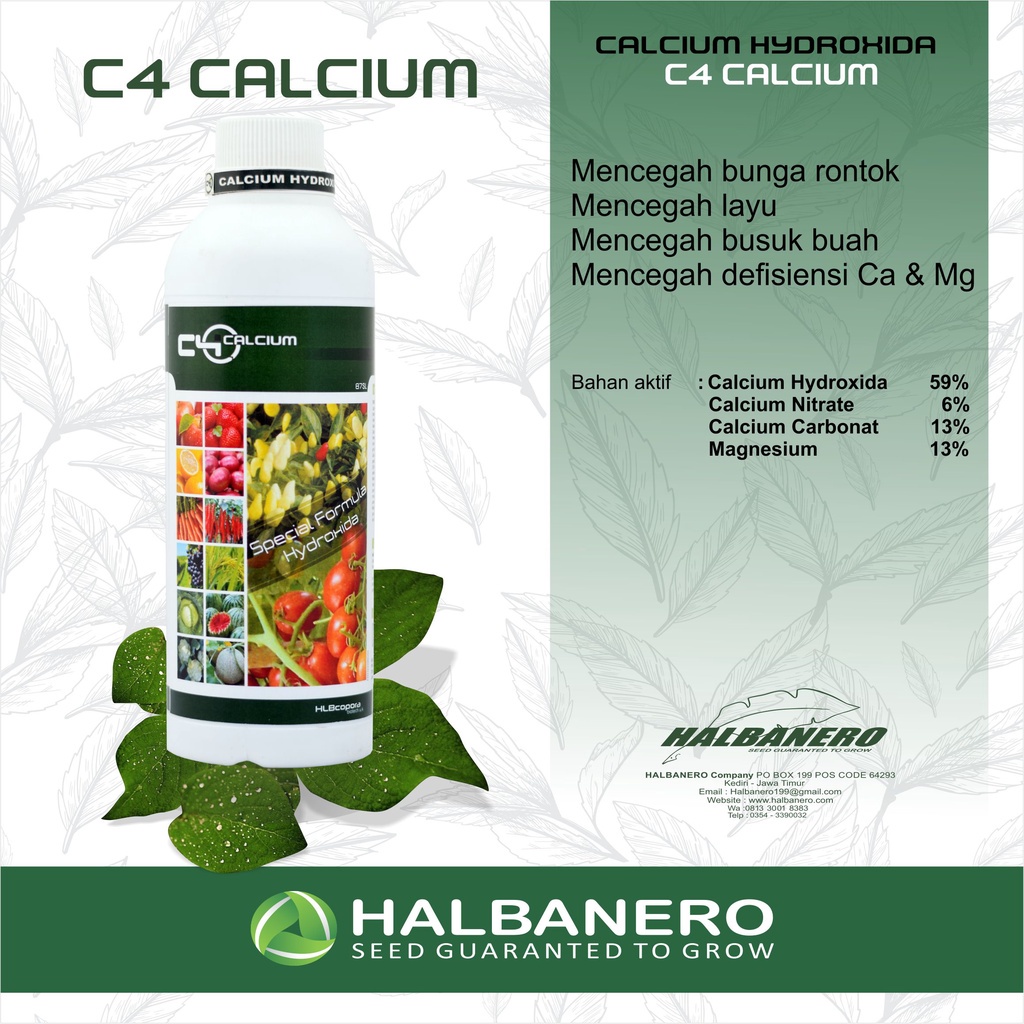 Pupuk Nutrisi C4 Calcium Special Formula Hydroxida Halbanero - 500 ML