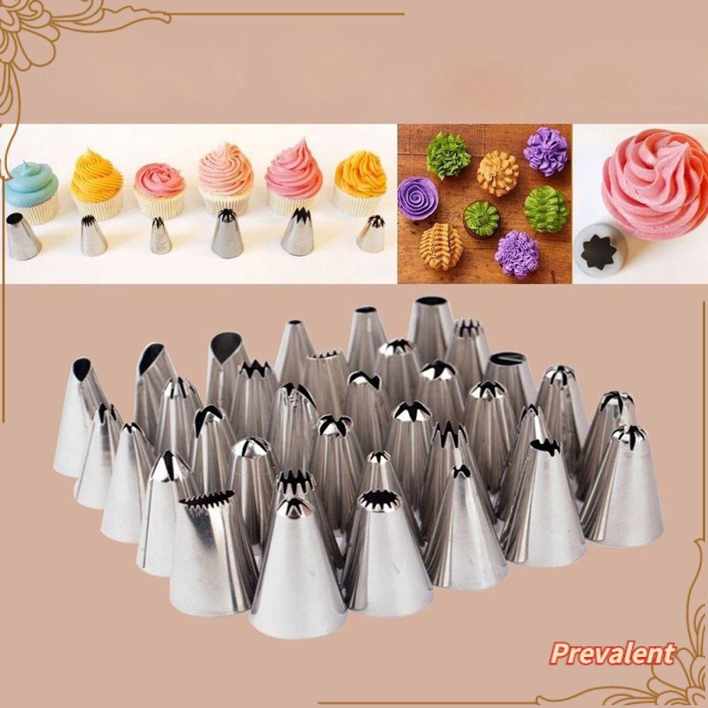 Preva 10pcs /set Spuit Piping Kue Tips Perangkat Pastry Icing Bunga