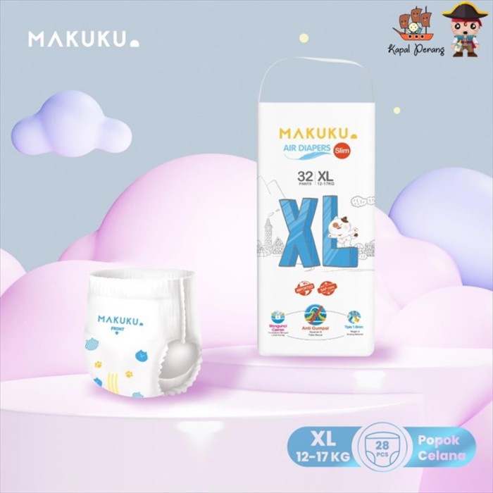Makuku Air Diapers Pants Slim Xl32