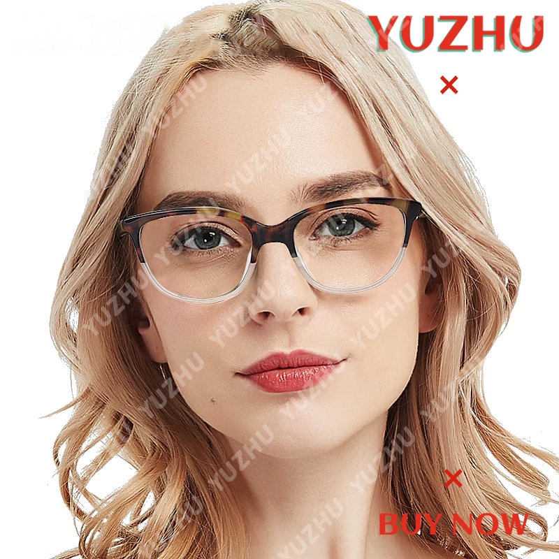 (YUZHU) Vintage Fashion Cat Eye Anti Blue Light Kacamata Mode Barat Ultra Ringan Anti Radiasi Kacamata Komputer