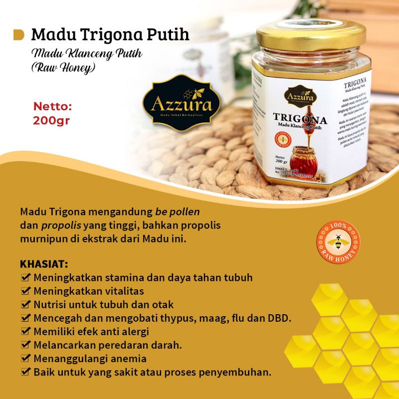 

[200gr] MADU TRIGONA PUTIH AZZURA ORIGINAL