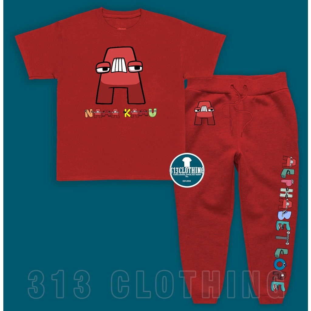 Setelan Anak Alphabet Lore Baju Kaos Anak Alphabet Lore Free Nama