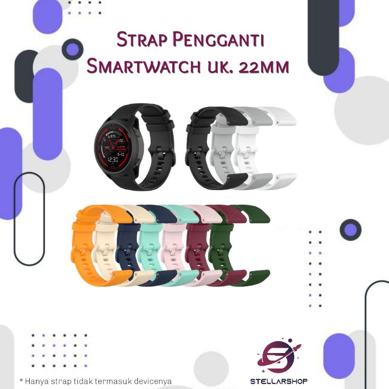 Strap Pengganti untuk Smartwatch dan Semua Jam Uk. 22mm Silicone