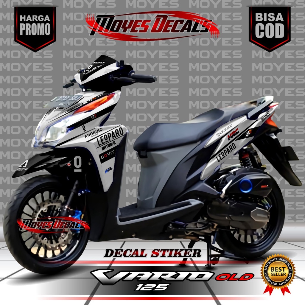 Decal Vario 125 Lama Full Body - Stiker Body Motor Vario 125 Lama Old Full Body Kit - Motif White Le