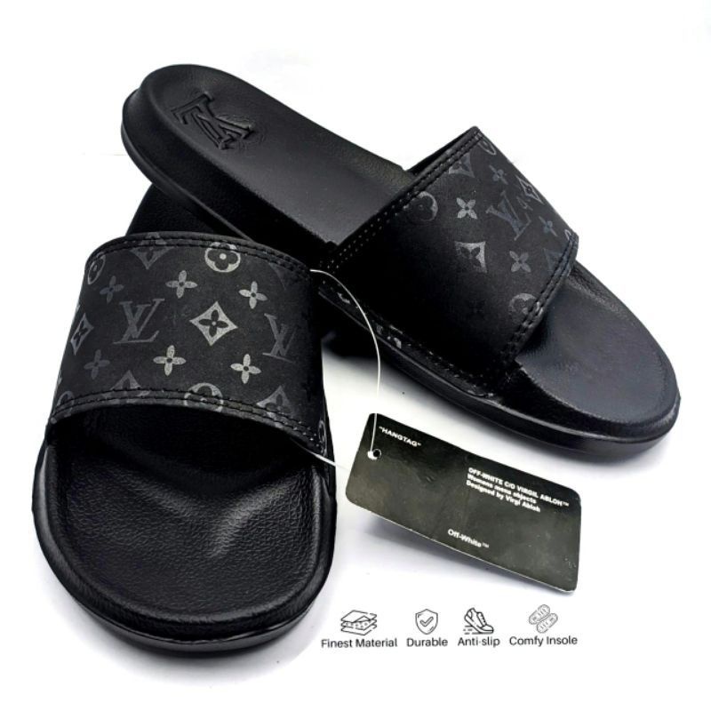 LOUIS VUITTON - Sandal LV - Sandal Slide Casual Pria Wanita - Sendal Selop Karet Sintetis Ringan Ant