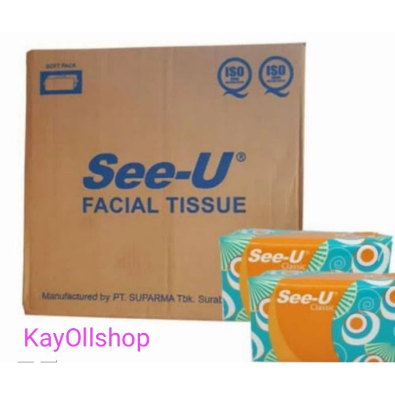 Tissue SEE U Classic Facial 250 Sheet / Tisu Wajah SEE U 1 DUS 40 Pack