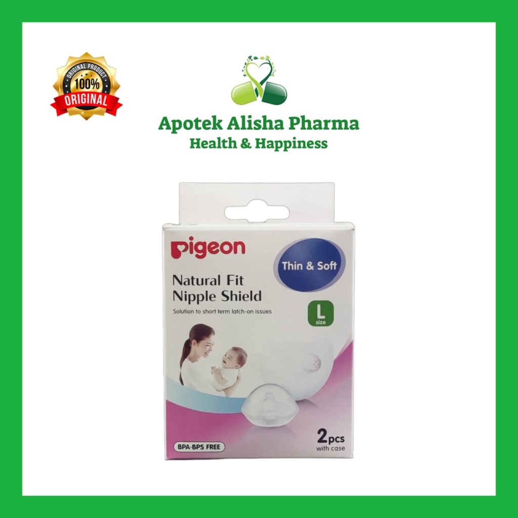 Pigeon Natural Fit Nipple Shield (Box 2pcs) - Penyambung Puting Susu BFA/BPS Free