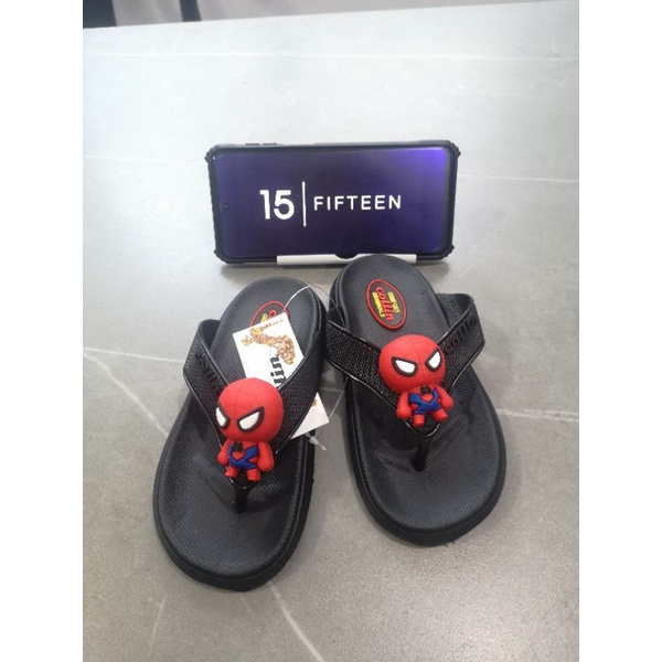 15 SHOP --- NEW ! ! ! SIZE: 24-35 Sandal Anak Laki-laki Sandal Jepit Model karakter Spiderman ( 2 - 9 Tahun ) 6265-1