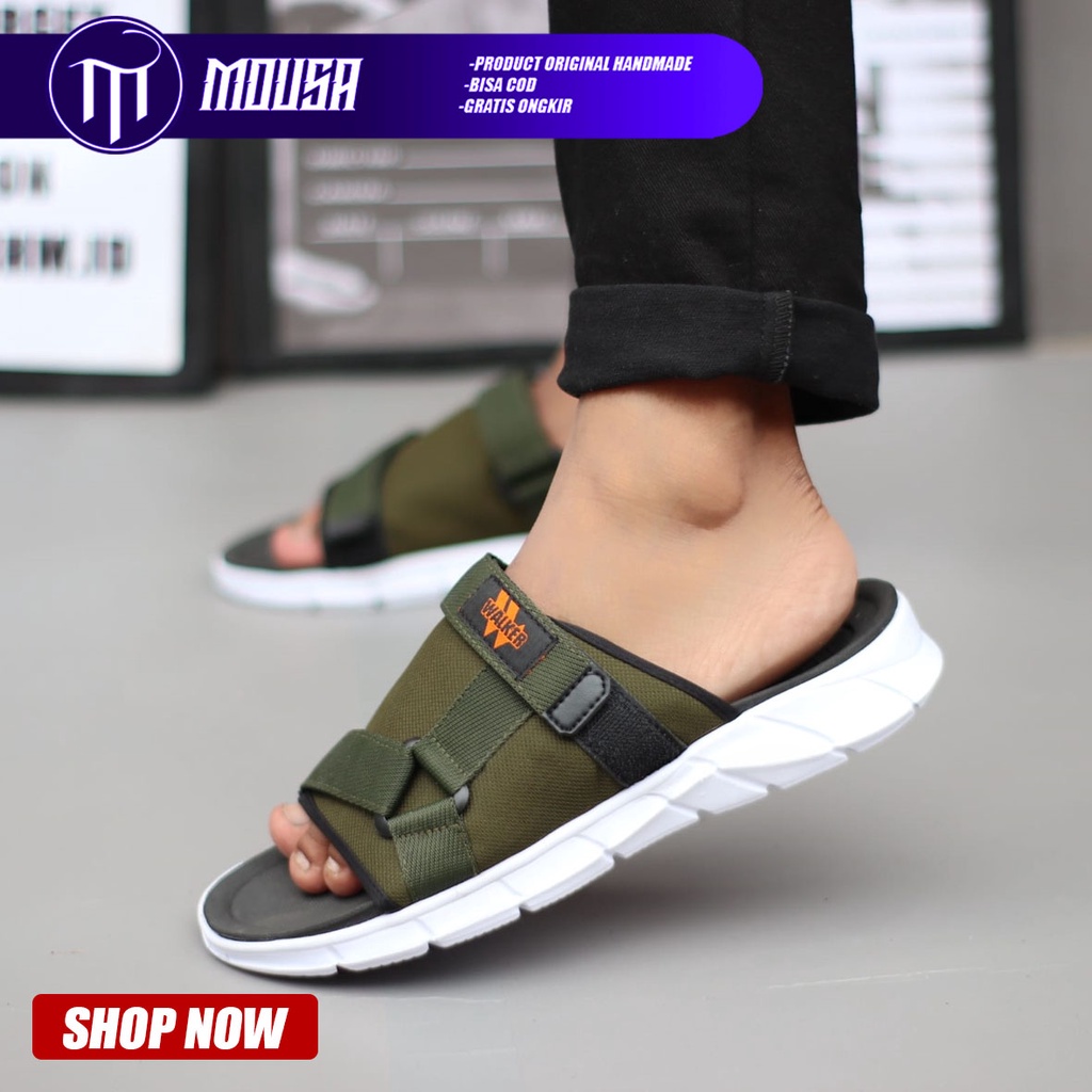 Sandal Slide Sandal Pria Sendal Flip Flop Ringan Terbaru Kekinian Mousa Jober