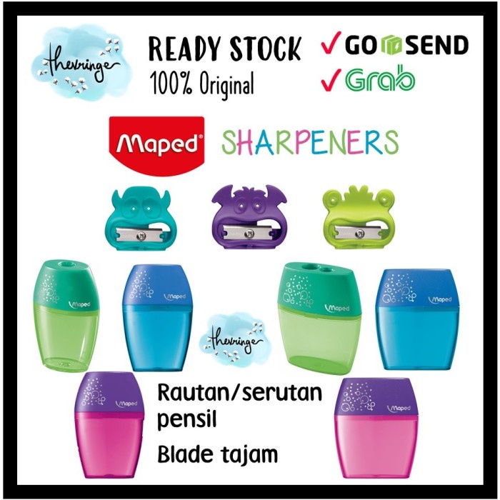 

Maped Pencil Sharpener Rautan Serutan Pensil Shaker Monster Lucu