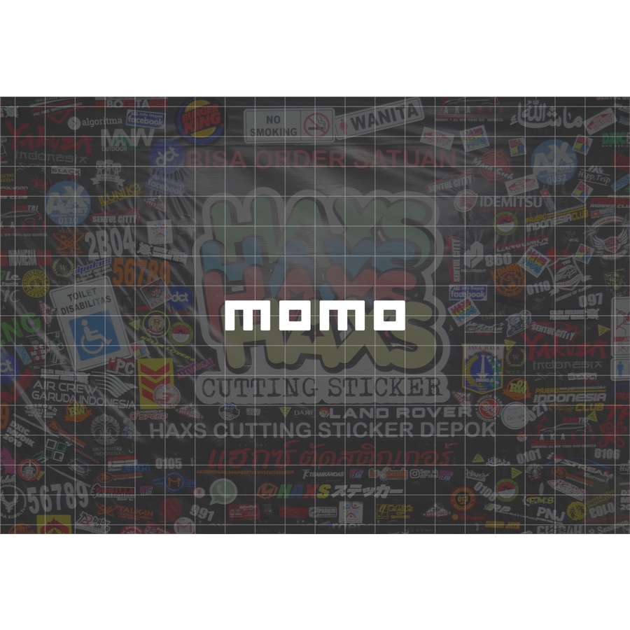Cutting Sticker Momo Ukuran 6 Cm Untuk Motor Mobil