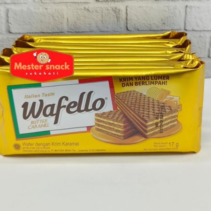 [KODE PRODUK 8PZTZ3349] Roma Wafello 17 gram | Wafello Wafer | Wafello Renceng | Wafello Coklat | Wa