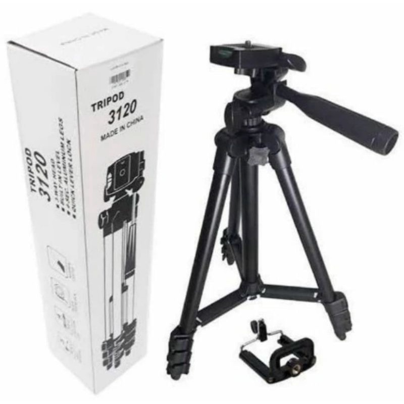 [COD] TRIPOD 3120 + HOLDER U BLACK EDITION 1 METER / TRIPOD HP CAMERA KAMERA FREE HOLDER 1M