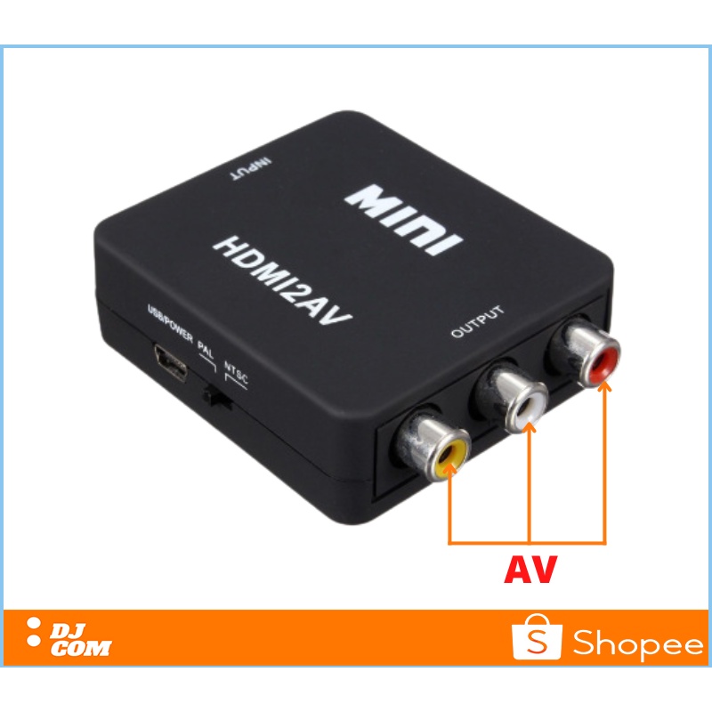 HDMI2AV Converter HDTV To AV RCA 1080P Plug &amp; Play