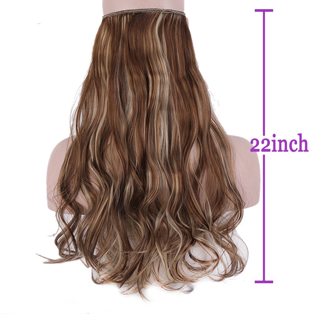 [COD Tangding] Wig Rambut Panjang Keriting Bergelombang Wanita Perempuan Berbulu Alami Wig Rambut Ekstensi Aksesoris 55cm