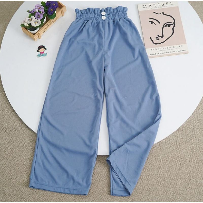 ZENA KULOT PANTS- BAHAN WAFFLE SUNCREPE