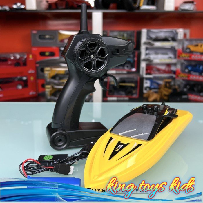 BARU / Mainan Remote Control RC Speed Boat Sport Yacht - Kuning