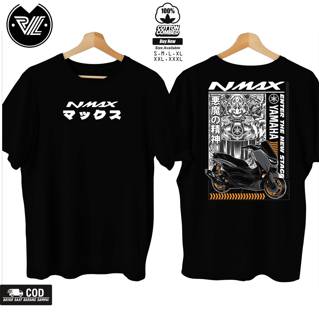 Kaos Motor YAMAHA NMAX New Japan 001 / Kaos NMAX Otomotif / Kaos NMAX  Modifikasi / Baju  NMAX Modif
