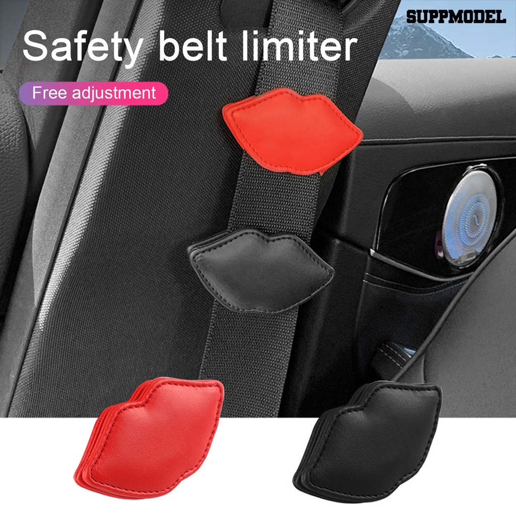 [Dekorasi] Klip Sabuk Pengaman Bentuk Bibir Anti-slip Menyesuaikan Kekencangan ic Penyedot Pengaman Mobil Sabuk Stopper Gesper Untuk Kendaraan