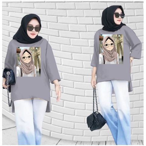FC - TUNIK BASIC OVERSIZE WANITA HIJAB'S VARIASI 0340 DTF