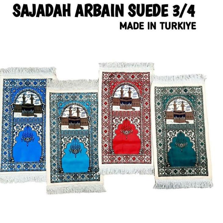 [PRODUK MPFT0] COD SAJADAH MUKA / SAJADAH TRAVEL / SUEDE TAMBANG / SUEDE ARBAIN 3 PER 4 / TIPIS TRAVEL Kecil Sajadah Turki Mini ukuran 35x65cm Bahan Suede Sajadah tipis Sajadah Turki H8Y