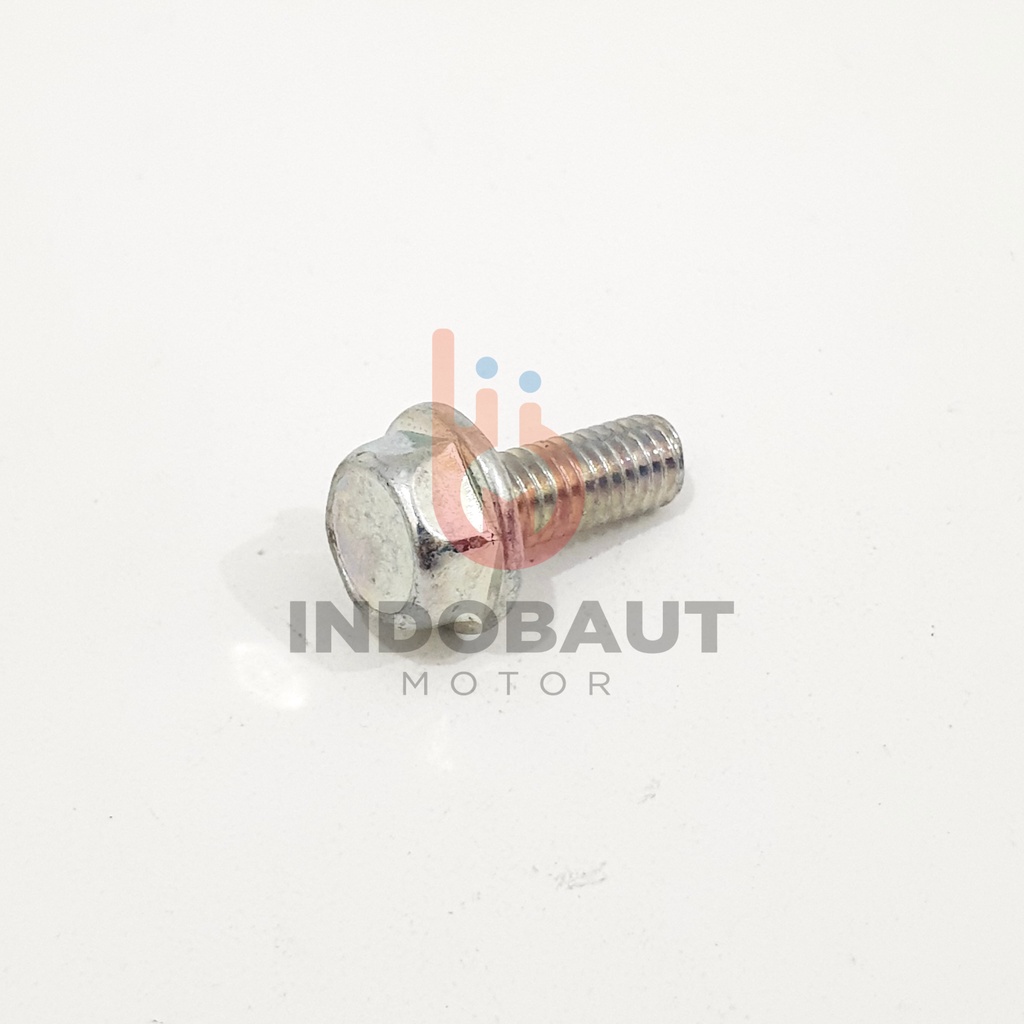 Baut Flange Bolt 6x15 Kunci 10 Putih