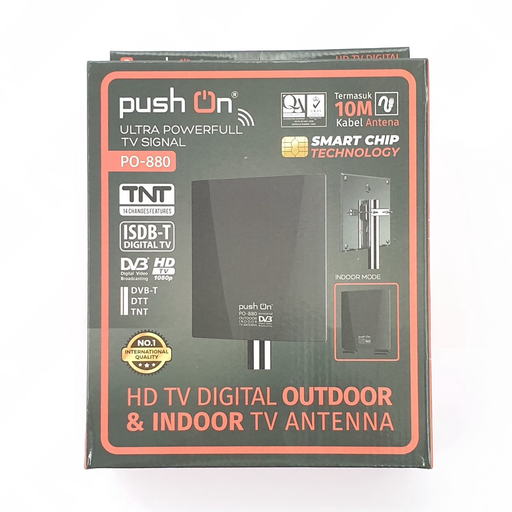 Push On PO-880 Antenna TV Digital Indoor Outdoor / Antena Anten Outdoor Indoor