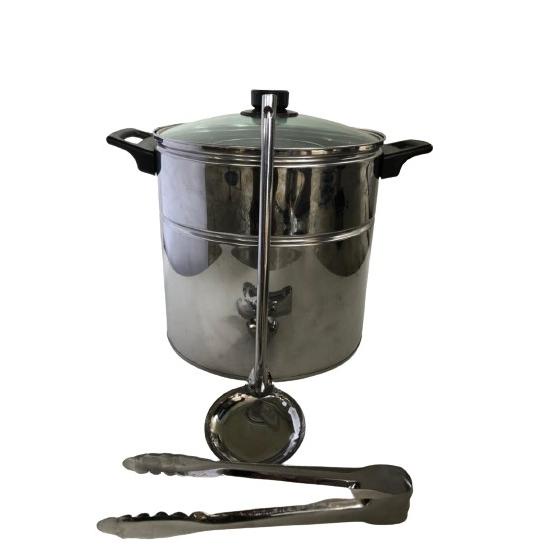 ゆ TERMURAH PAKET LENGKAP DANDANG BAKSO TUTUP KACA UKURAN 22-30 STAINLEES STEEL KA612