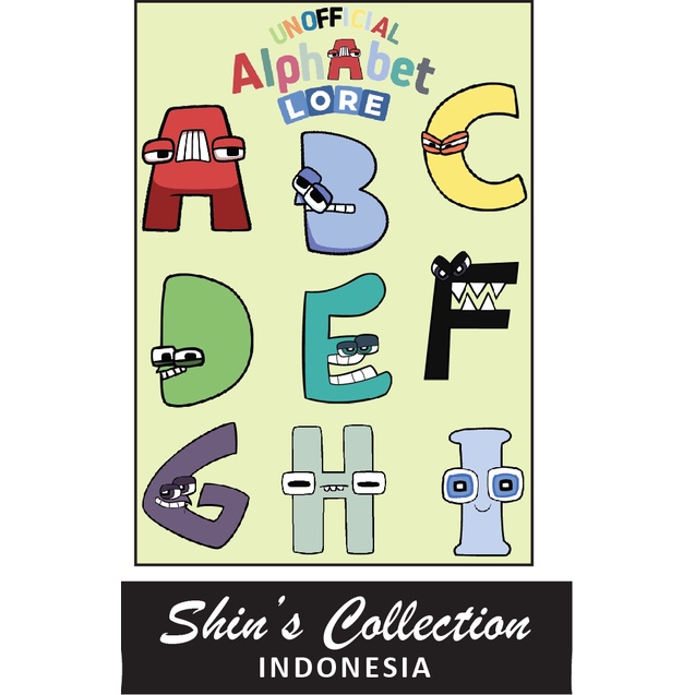 

Sticker stiker murah anti air Alphabet Lore 1 pc