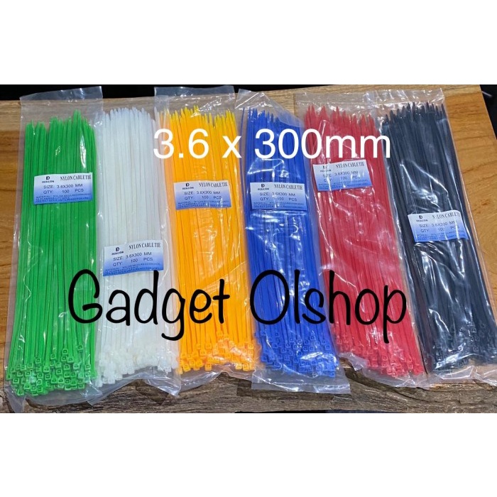 

PROMO Kabel Ties Warna 30cm - Kabel Ties Warna 3.6x300mm - Klip Kabel - Tis Code 2280