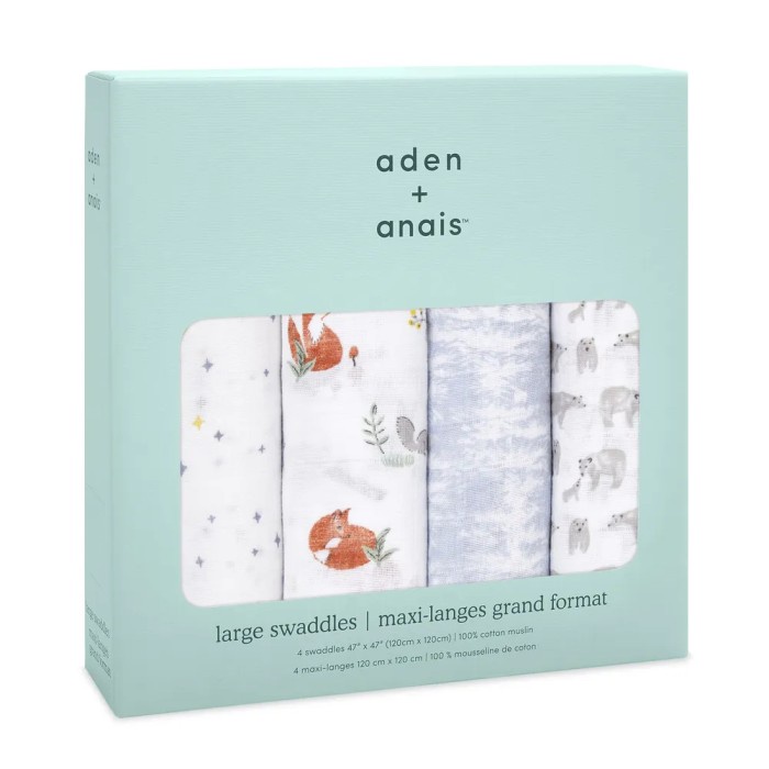 Bedong Aden+Anais Muslin Cotton Swaddle Naturally