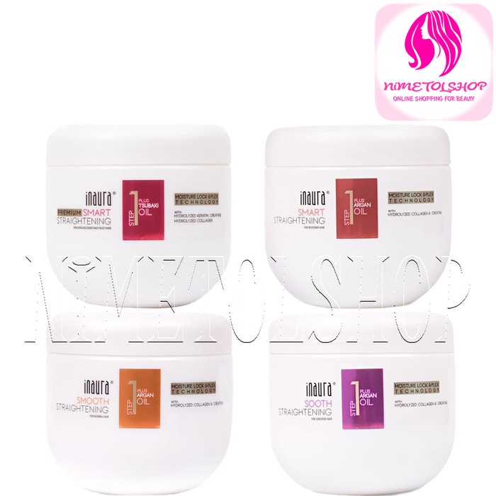 INAURA STRAIGHTENING STEP 1 1000ML OBAT REBONDING SMOOTHING RAMBUT