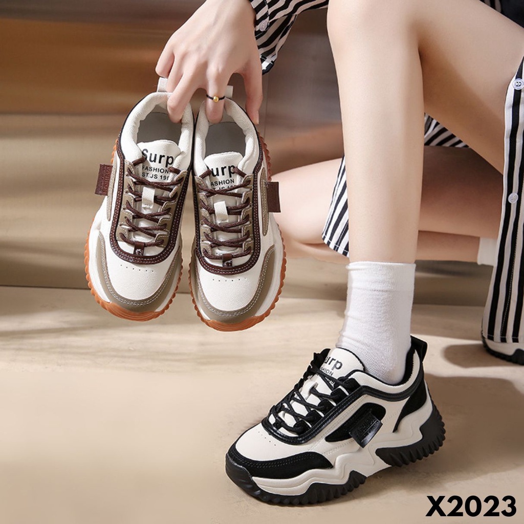 SEPATU SNEAKERS WANITA DESIGN KEKINIAN GAUL GAYA BEPERGIAN BAHAN PU BERKUALITAS IMPORT 2023