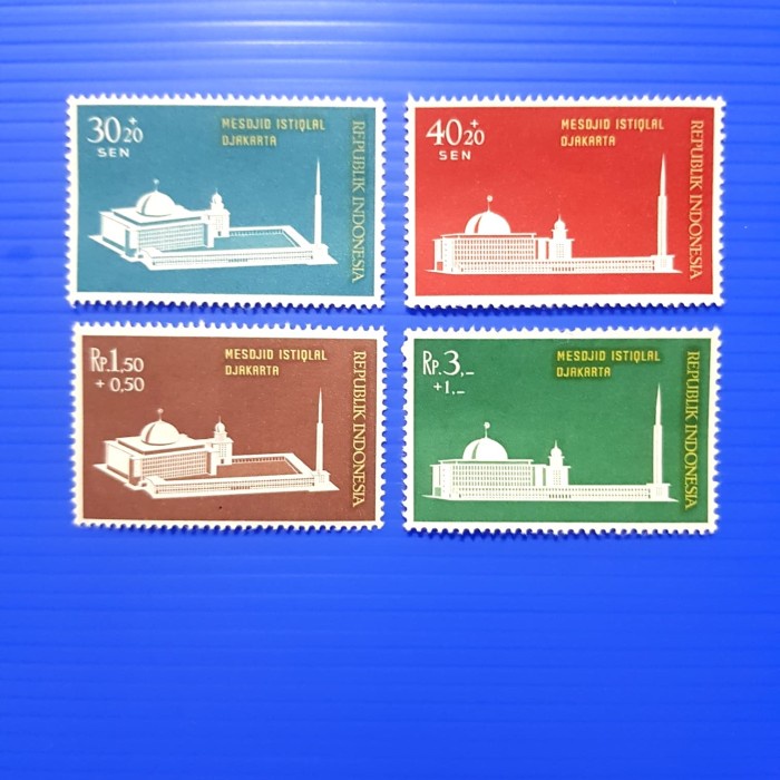 

✨NEW✨ - Perangko/Prangko INDONESIA 1962. MESDJID ISTIQLAL, DJAKARTA. Set