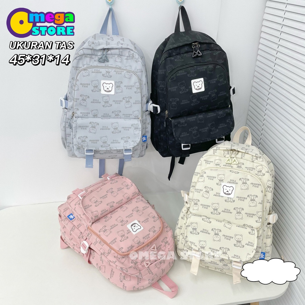 [O&amp;S] Tas Ransel Sekolah SD SMP SMA Karakter Teddy Unisex Backpack Laptop Terbaru-OS276