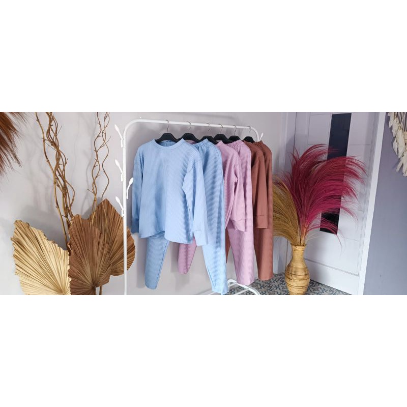 SYARIFAH17 knit one set-Setelan Wanita XL XXL XXXL