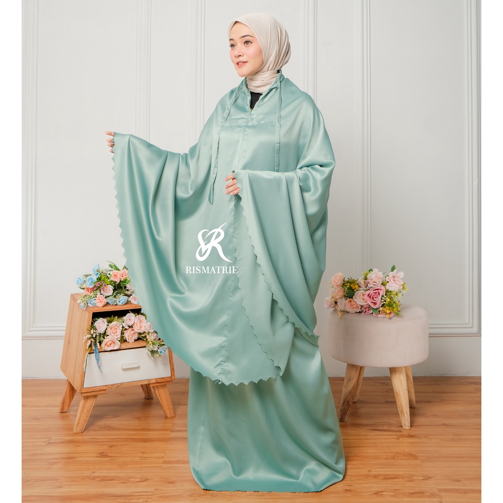 Mukena Dewasa Daily Bros Lasercut mukenah laser cut sutra velvet satin mewah mukenah jumbo
