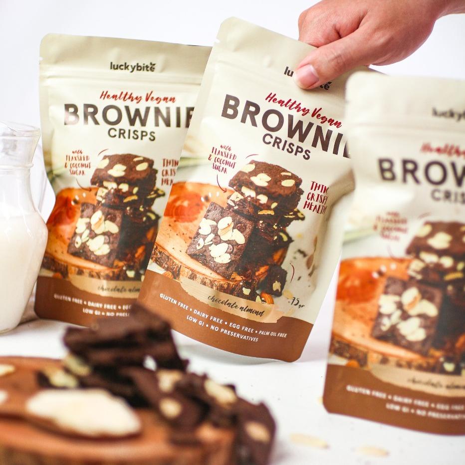 

3.3 sale Vegan Brownie Crisps (75gr) - Gluten Free & Healthy - LUCKYBITE