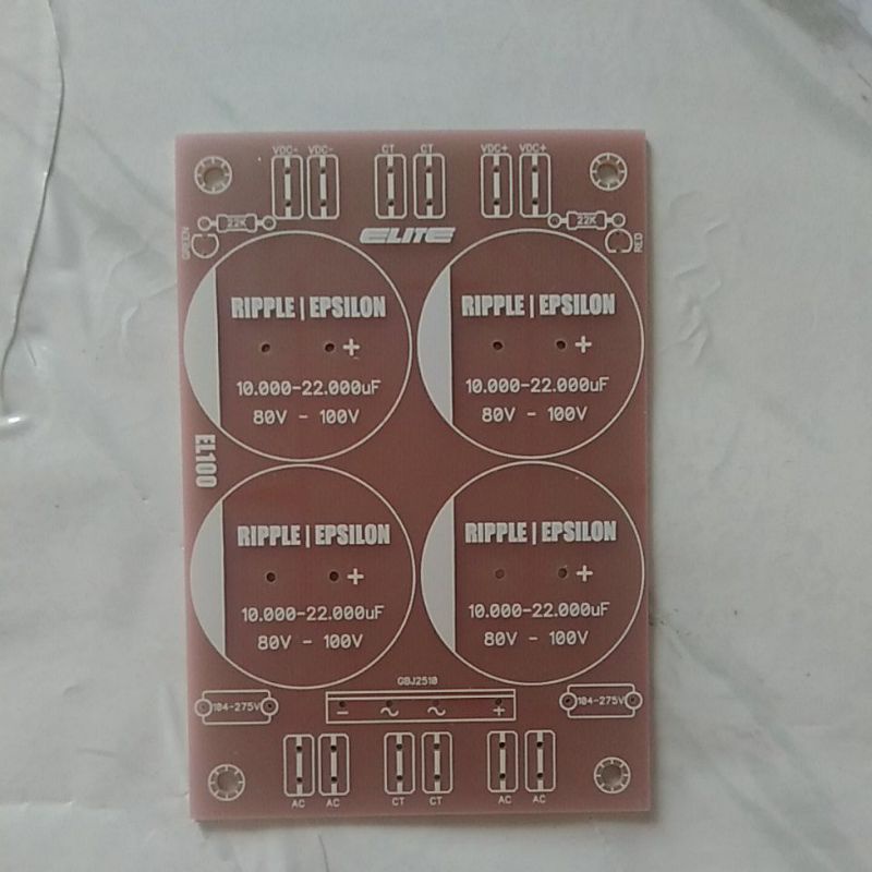 PCB PSU 4 capacitor elco FIBER FR4