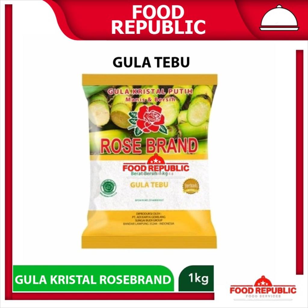 GULA KRISTAL 1 KG ROSE BRAND PREMIUM / TEBU SUGARCANE ROSEBRAND PASIR HALAL