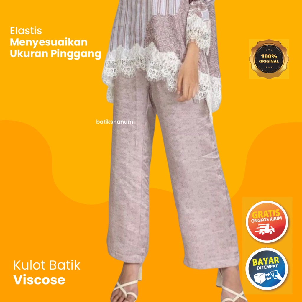 Kulot Batik Bawahan Kebaya Modern Pakaian Kondangan Wanita Kekinian By Batik.shanum