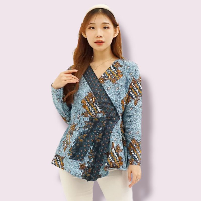 ATASAN BATIK WANITA A050-606 BTF - BAHAN BATIK STRETCH