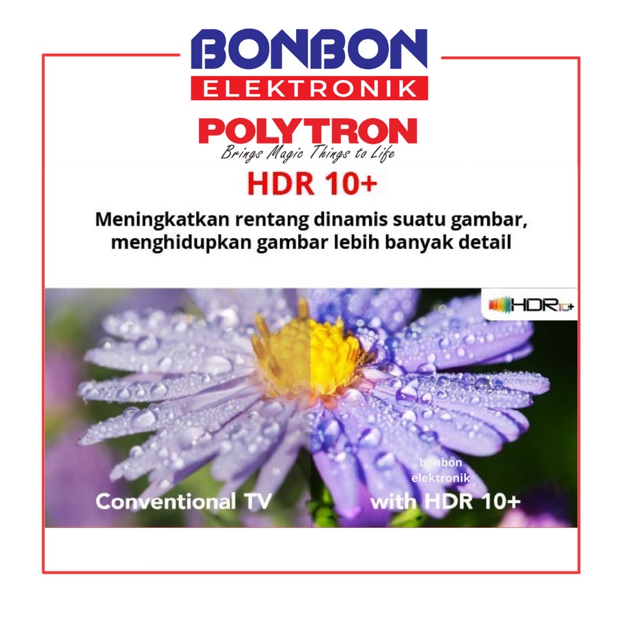 Polytron LED TV 75 Inch 4K UHD Smart TV Quantum Dot PLD 75UV5902