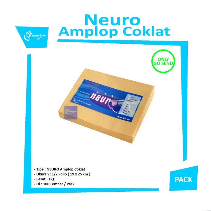 

✨NEW✨ - KHUSUS GOSEND!! Amplop Coklat Ukuran 1/2 Folio Neuro ( 19 x 25 cm )