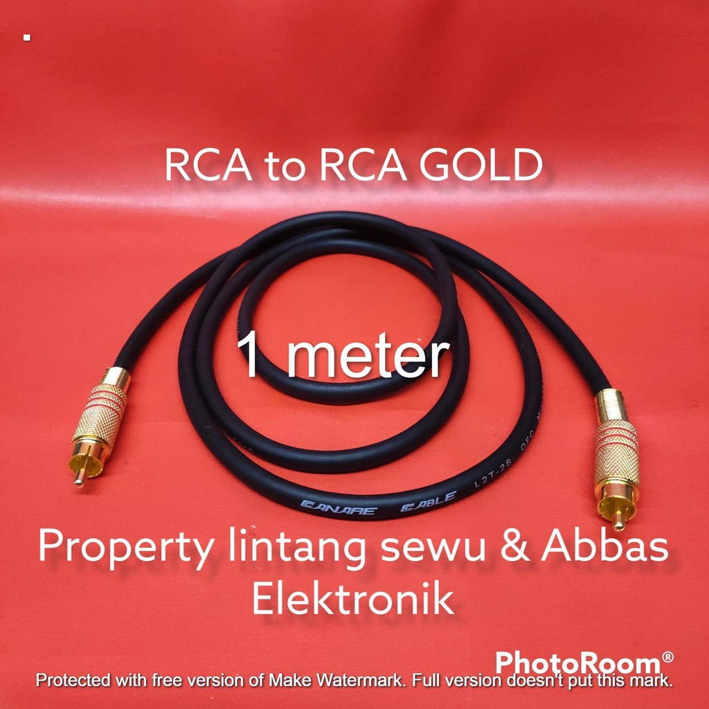 KABEL JEK RCA GOLD TO RCA GOLD 1 METER