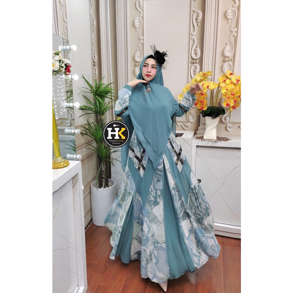 Silvia Syar'i Series HK By Dermawan ORI Hijab Gamis Syari Kekinian BestSeller Terlaris Termurah Original Syari