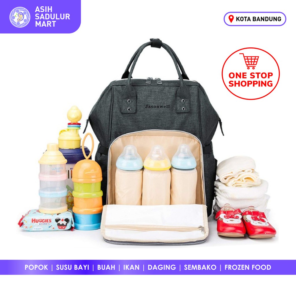 Tas Ransel Popok Bayi Jasonwell Multifungsi Promo Murah Bandung