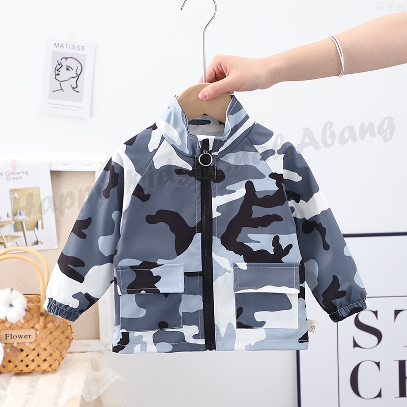 JAKET IMPORT ANAK LAKI-LAKI KEKINIAN / OUTER ANAK COWOK MOTIF ARMY TERMURAH