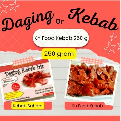 

Terlaris daging kebab iris /panggang siap saji 250 gr