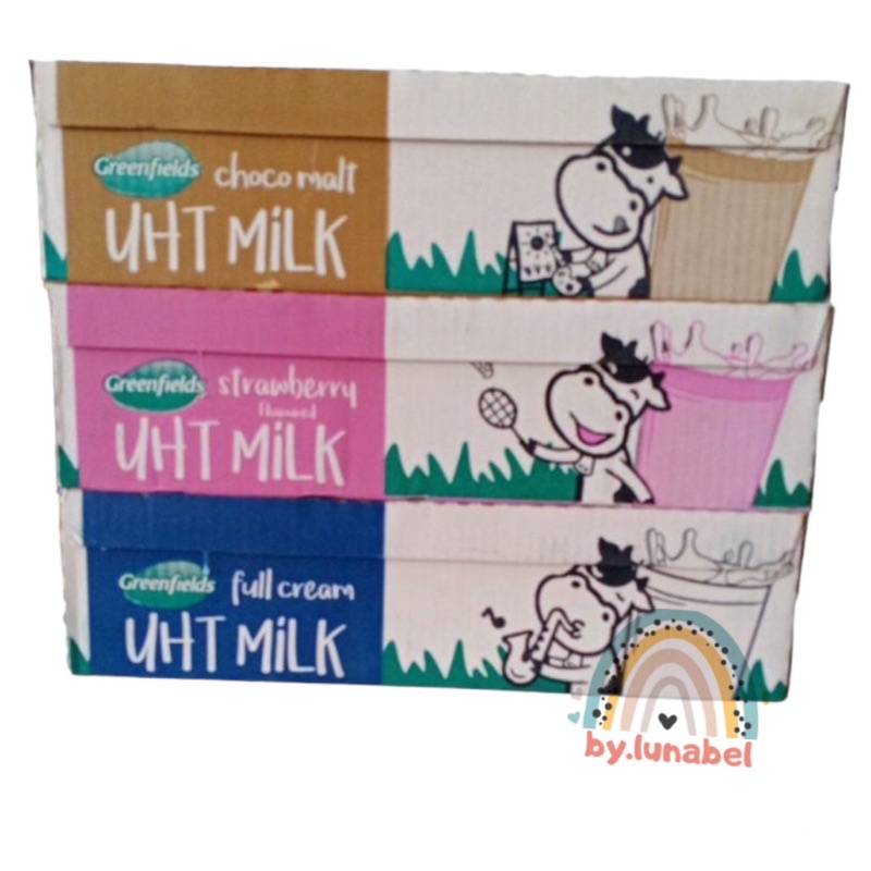 

Greenfields UHT 125ml Chocomalt Strawberry Full Cream Karton isi 40pcs